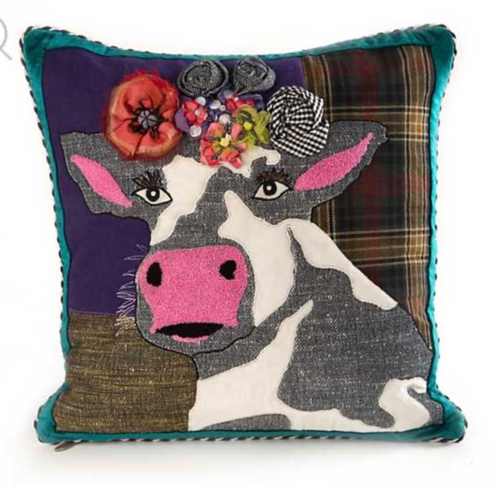 Mackenzie Childs Frida Cow Pillow